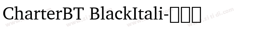 CharterBT BlackItali字体转换